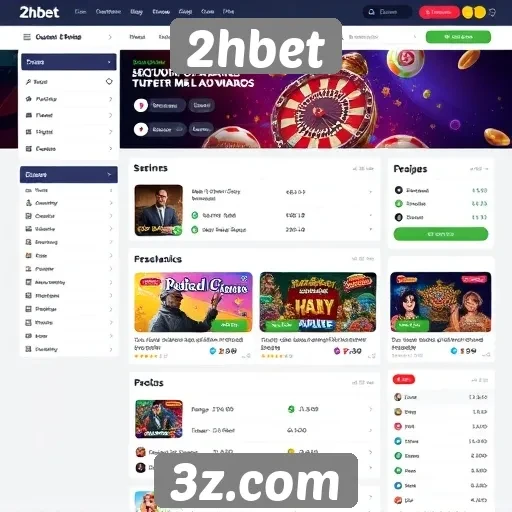 Interface e usabilidade do site 2hbet